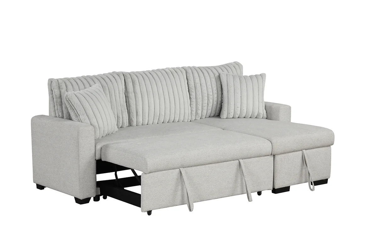 S8670 Nori Grey Sectional with Pullout Bed