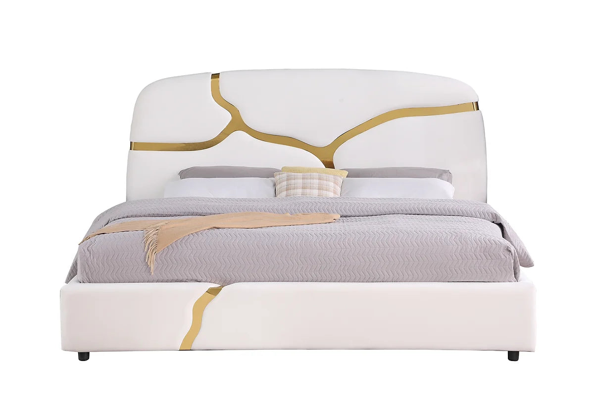B838 Milan White Bed Frame
