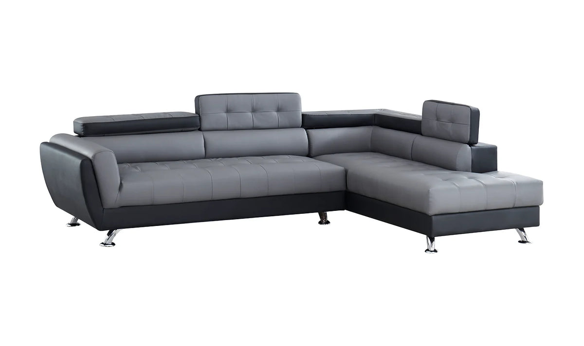 Izzi Two-Tone PU Sectional