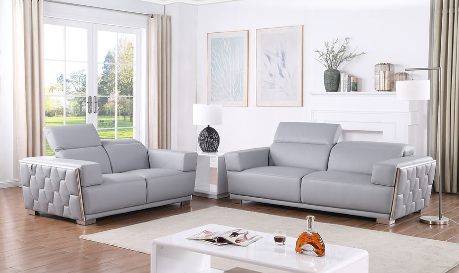 MI-1245 Hexor Light Blue Sofá & Loveseat Optional Add Chair