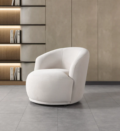 Bonita Ivory Velvet Accent Chair