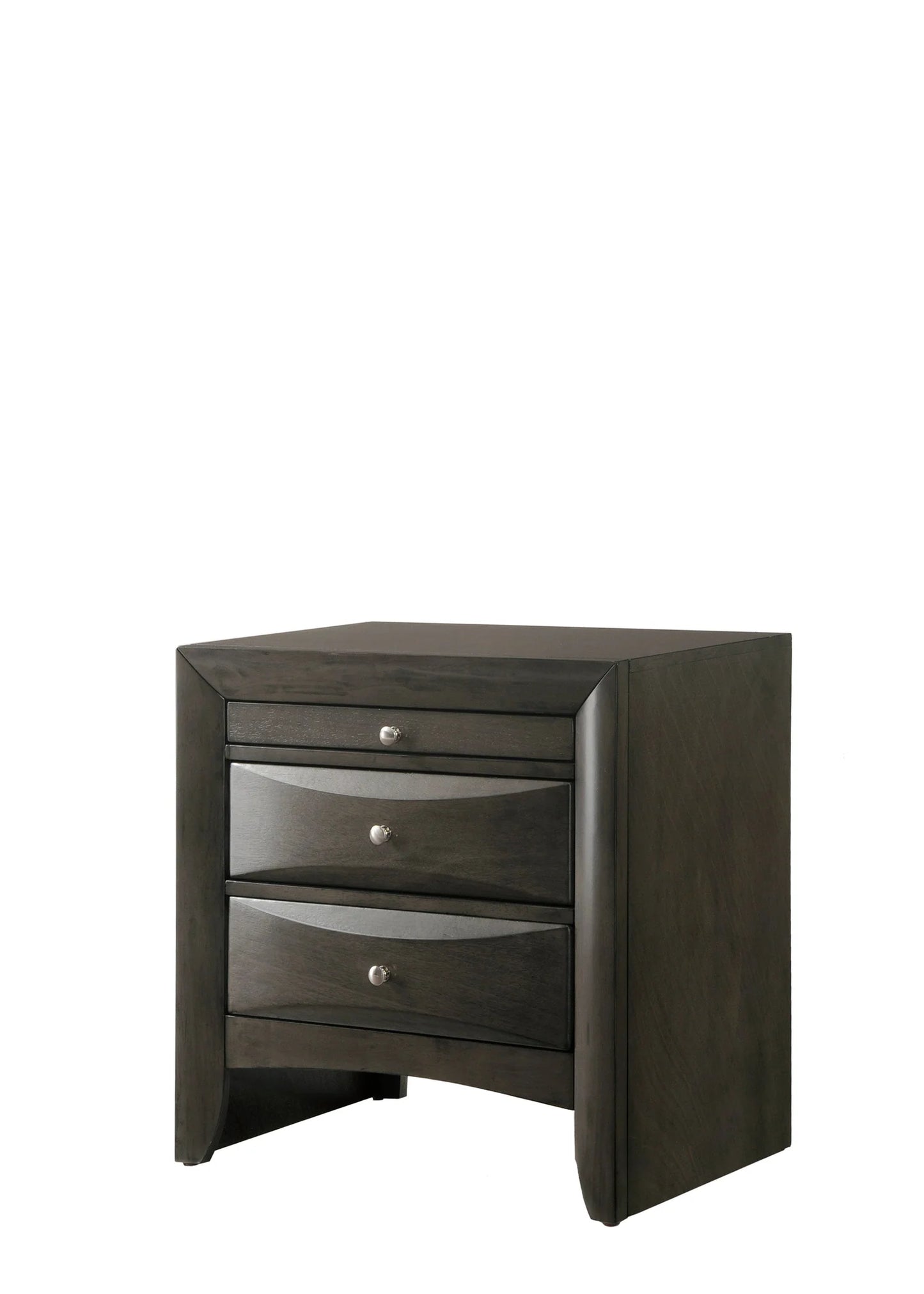 5pcs Emily Grey Wood Finish Storage Bedroom Set