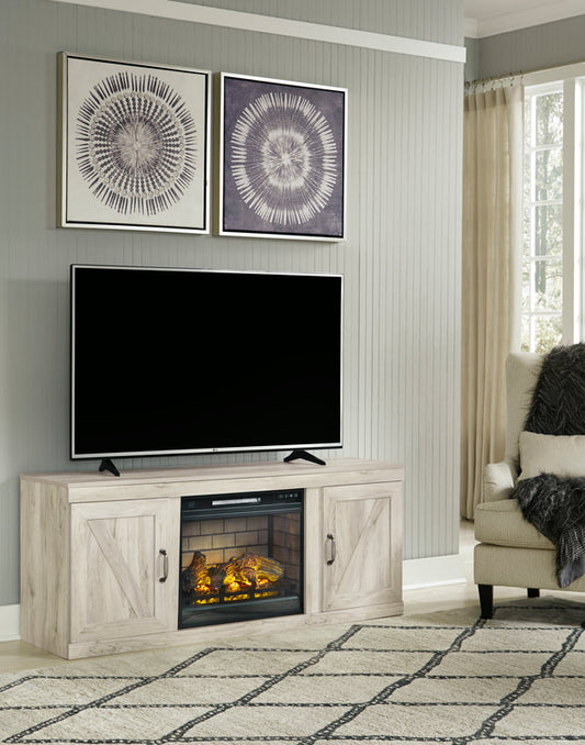 EW0331-268 Wood TV Stand with Fireplace