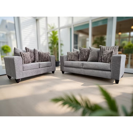 S325 Kora S&L (Smoke) Sofa & Loveseat