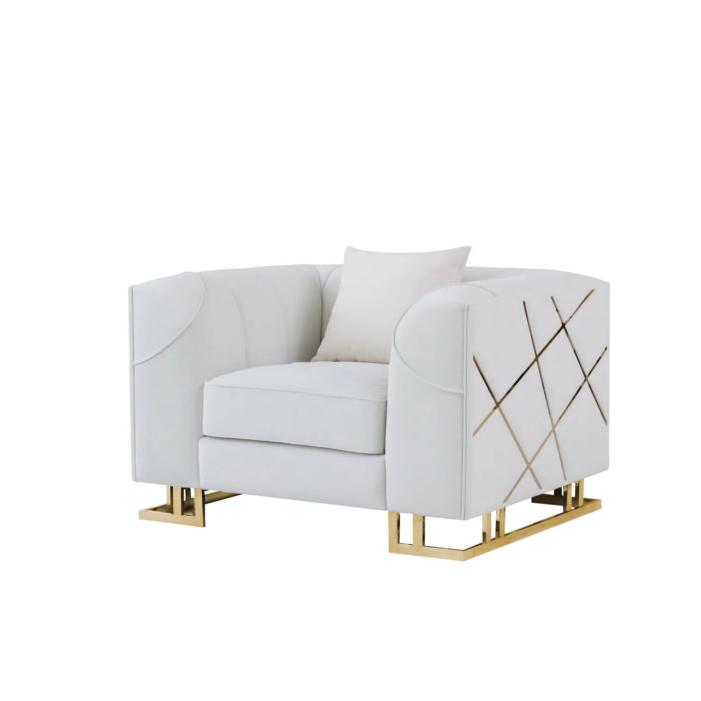 S901 Designer (Off White) Sofa & Loveseat
