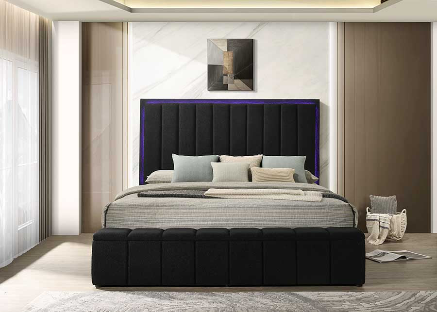 Florence Black LED Storage Bed Frame