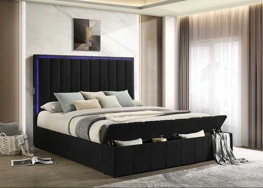 Florence Black LED Storage Bed Frame
