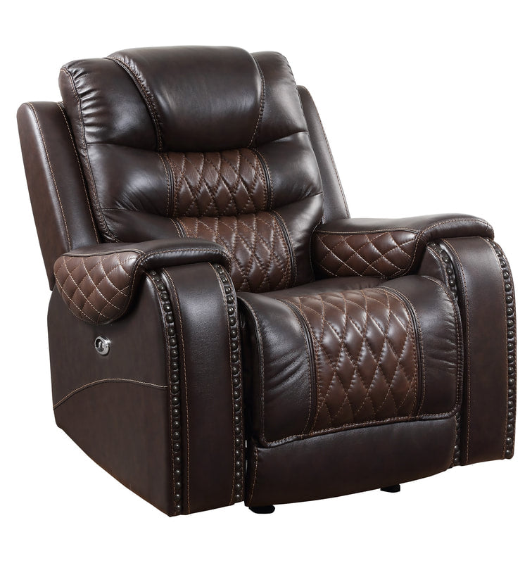 3pcs Harley Brown Top Grain Leather Power Reclining Sofa Set