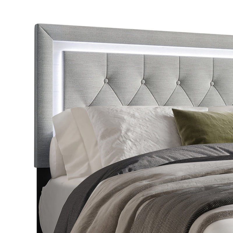 HH240 Grey Platform Bed Frame