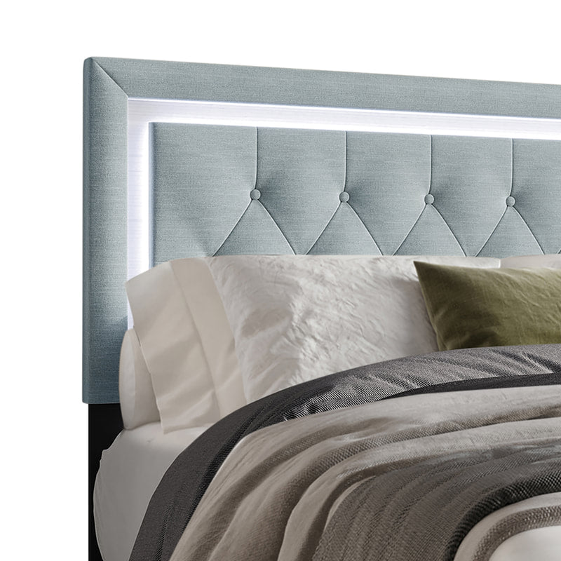 HH280 Grey Platform Bed Frame