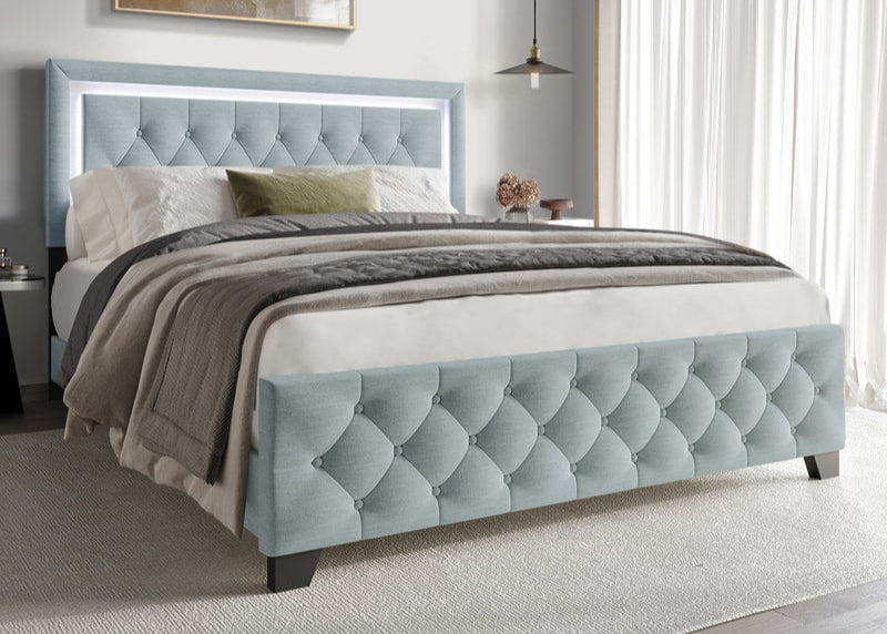 HH280 Grey Platform Bed Frame
