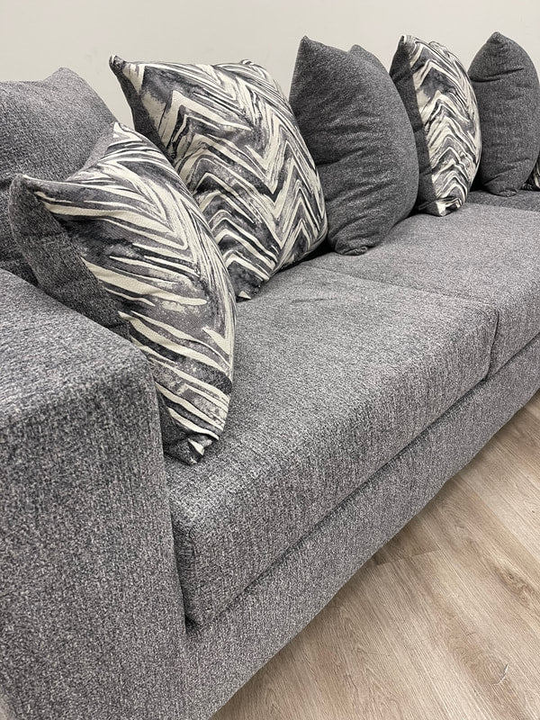 110 Charcoal Thick Fabric Sectional