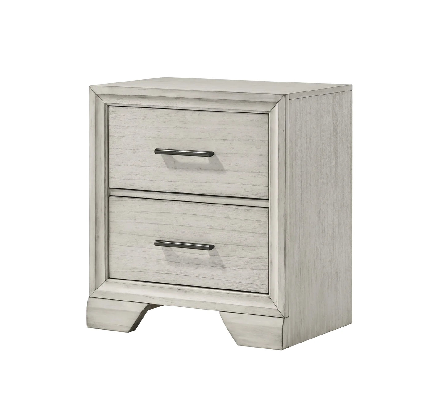 5pcs Jaymes White Mist Wood Finish Bedroom Set