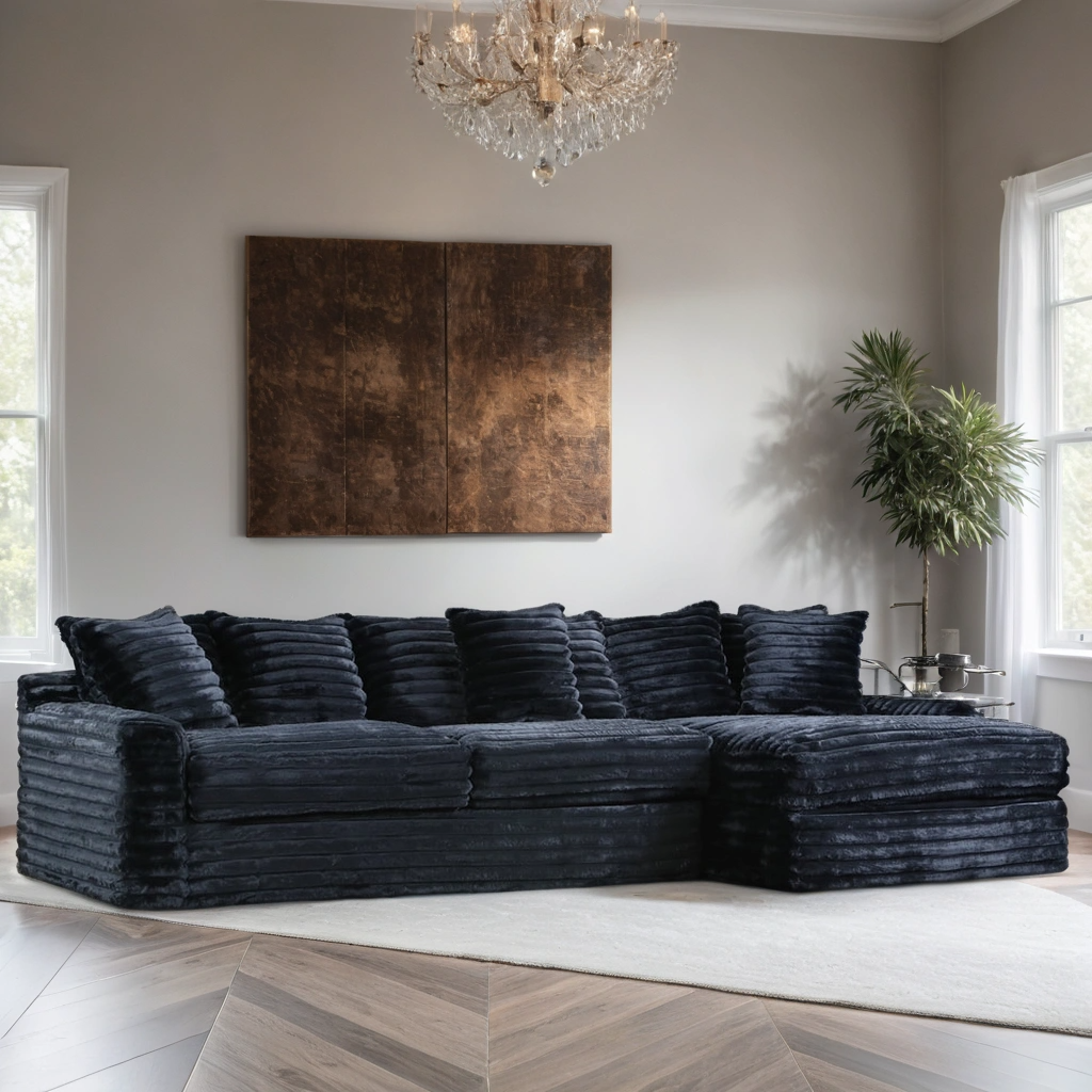 4810 Julia Black Oversized Sectional