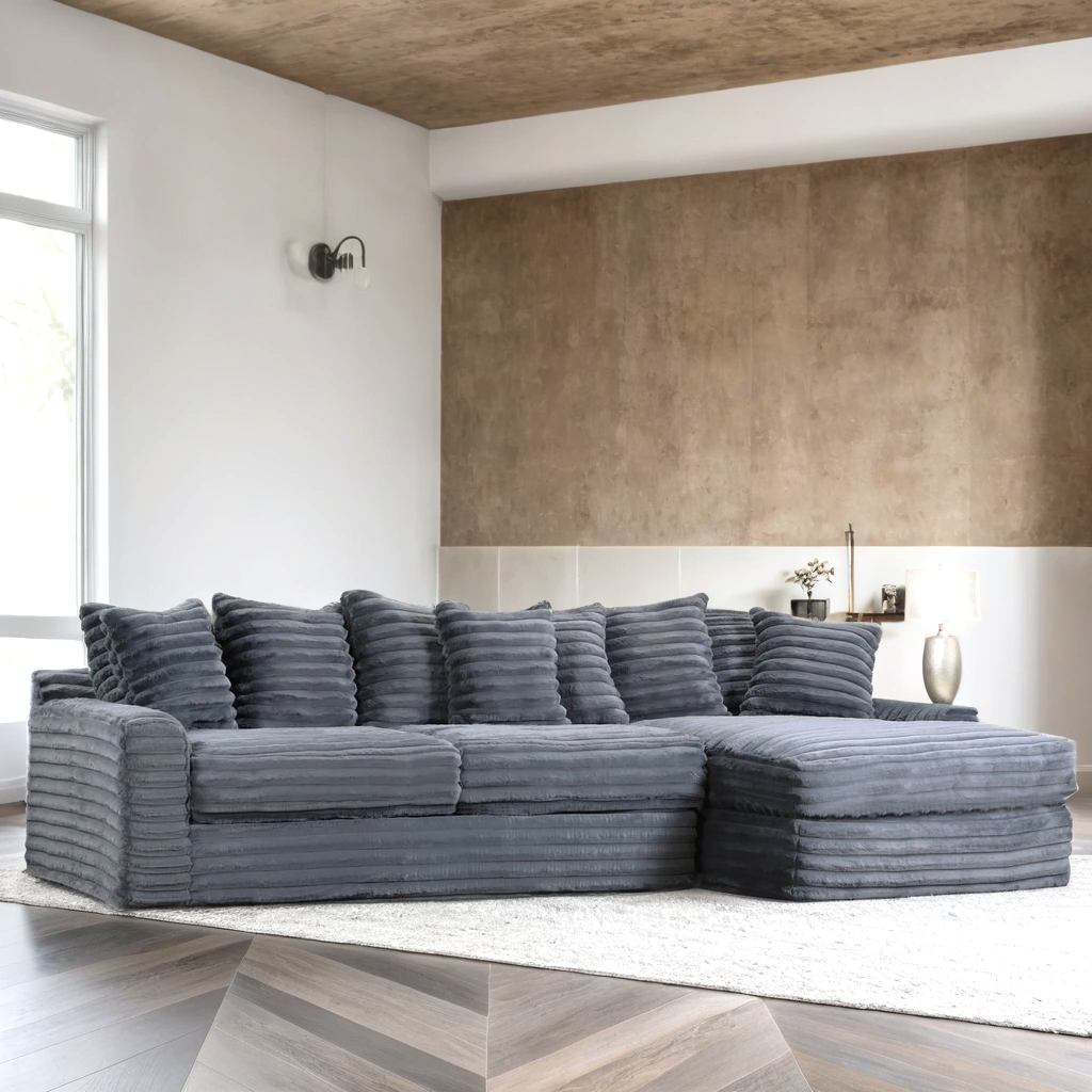 4810 Julia Charcoal Gray Oversized Sectional