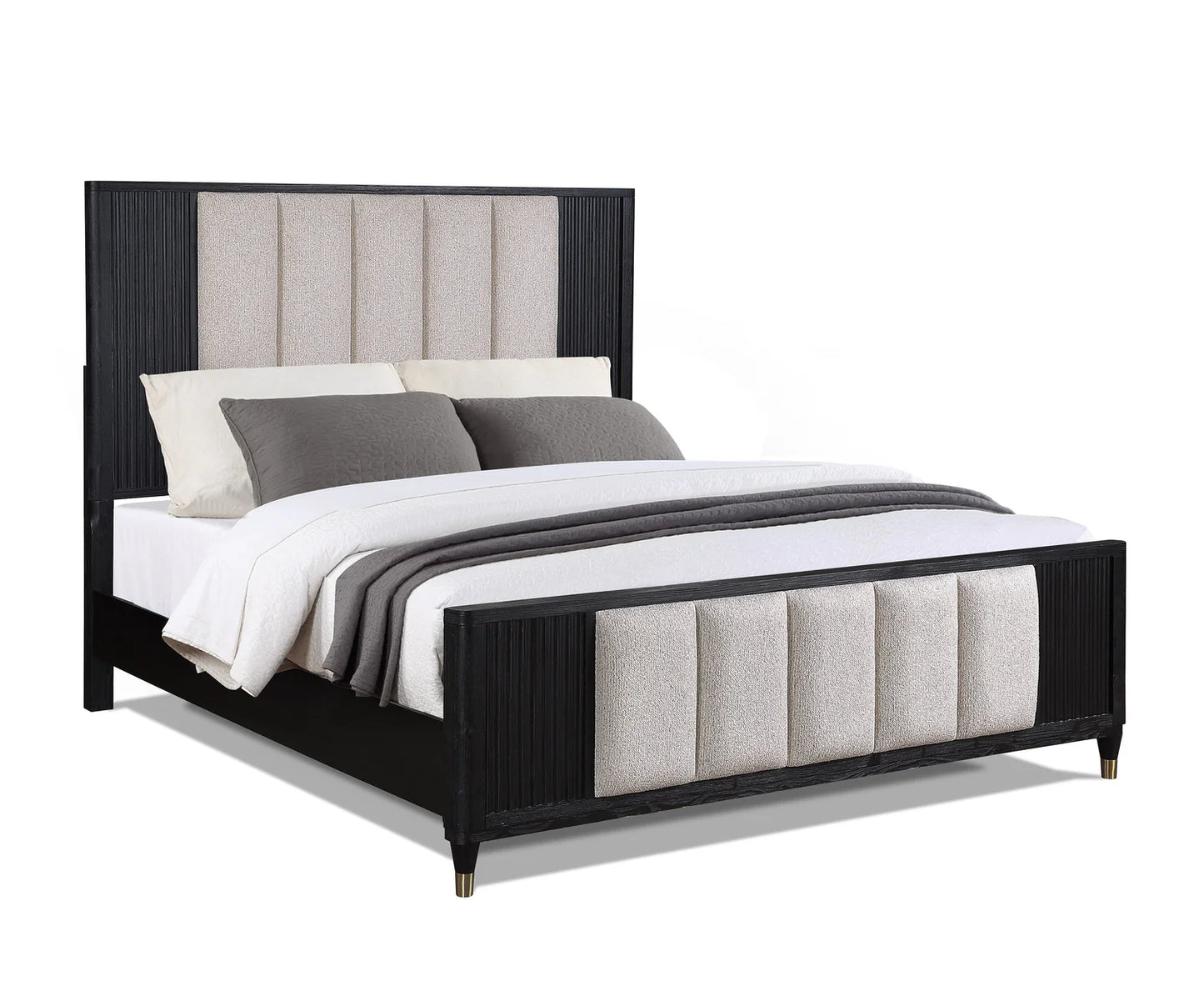 5pcs Kara Black & White Bedroom Set
