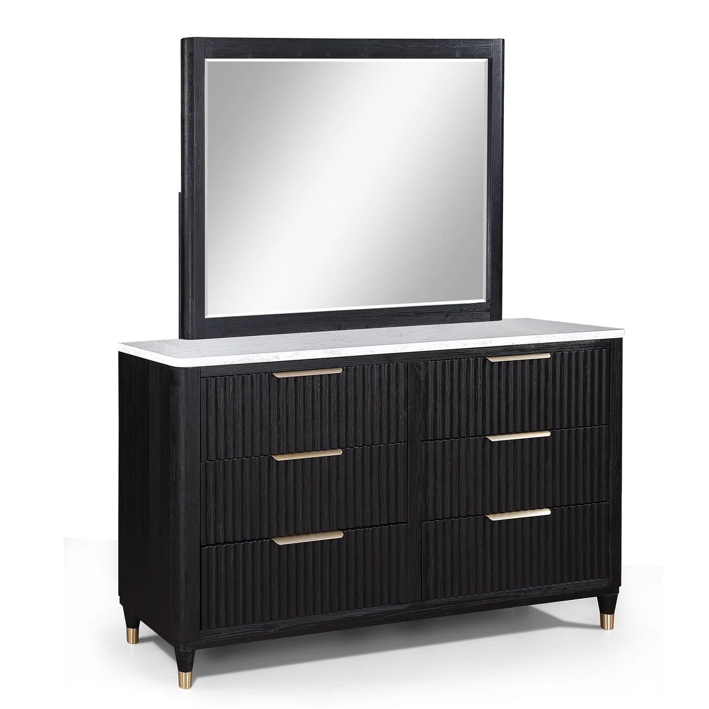 5pcs Kara Black & White Bedroom Set