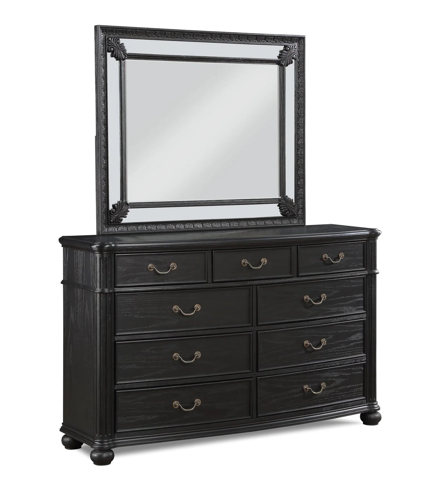 5pcs Kingsbury Espresso Wood Finish Bedroom Set