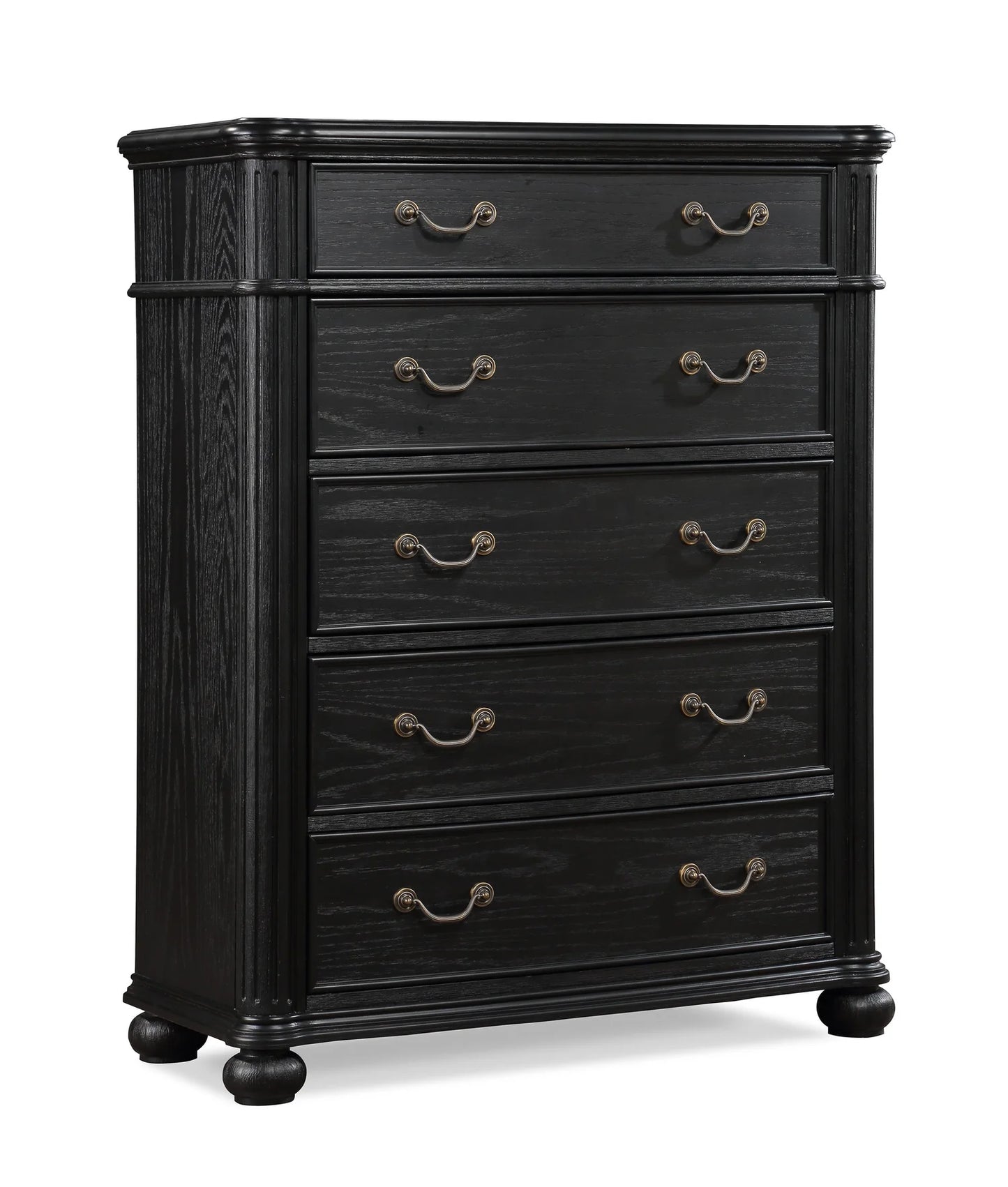 5pcs Kingsbury Espresso Wood Finish Bedroom Set