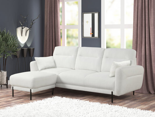 Lily White Fur Sectional