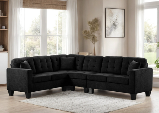 Logan2 Black Reversible Sectional