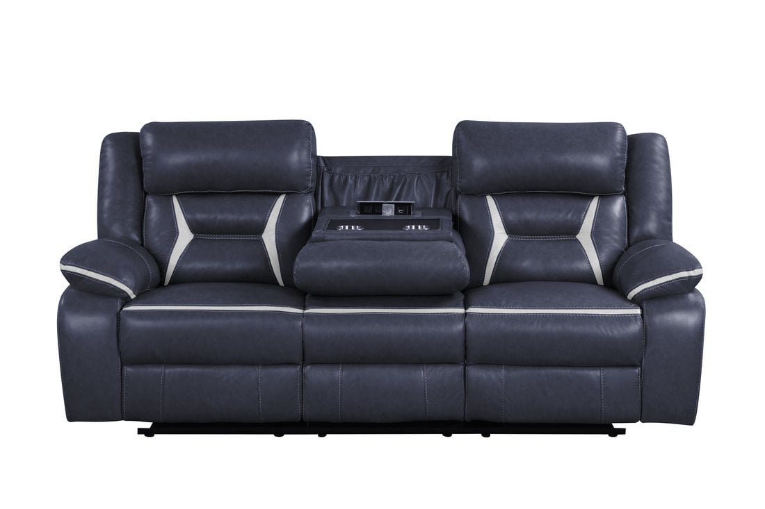 3pcs Luka Blue Palomino Oversized Reclining Set