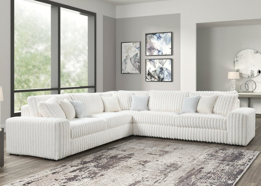 Marshmallow Beige Fabric Oversized Sectional