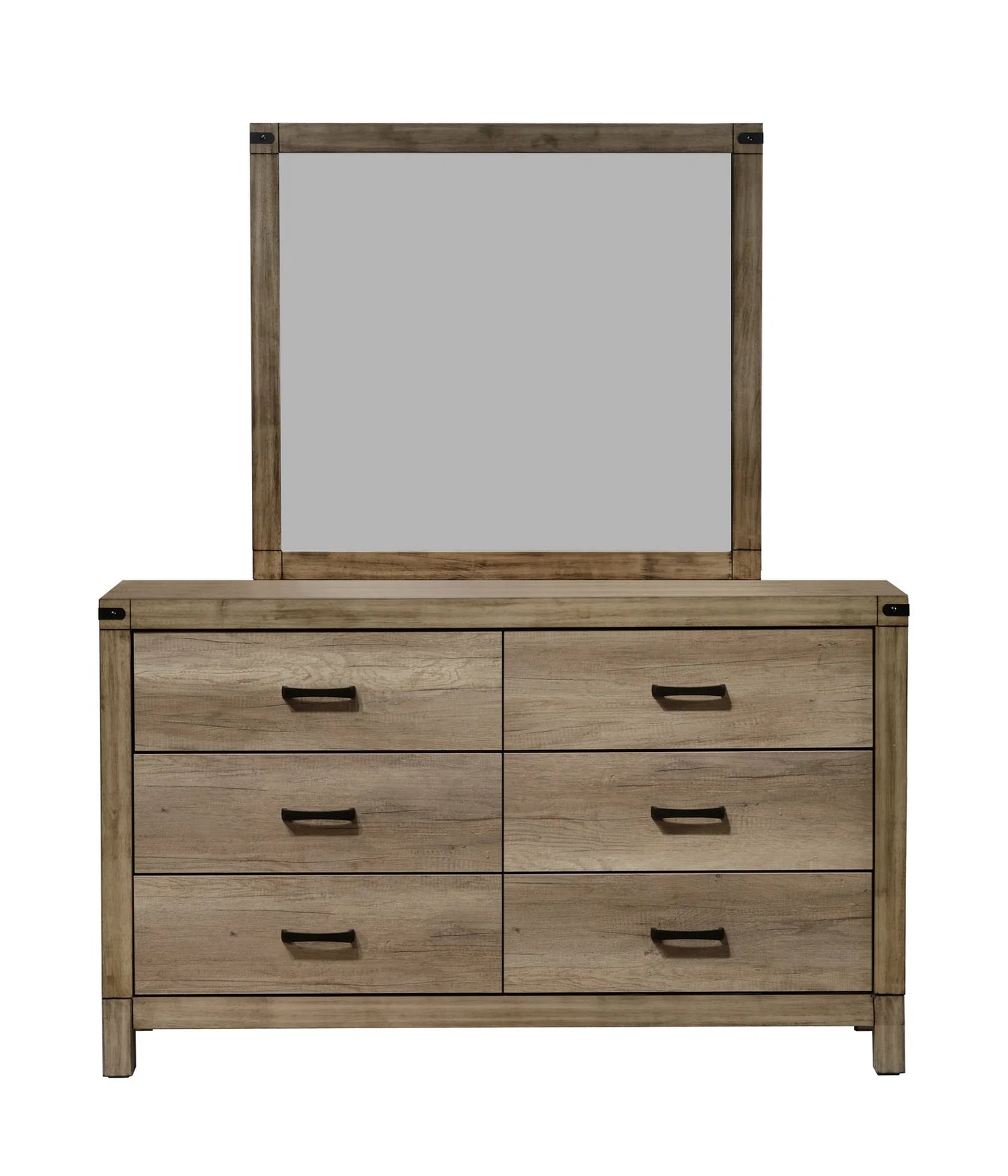 5pcs Matteo Melamine Wood Finish Bedroom Set