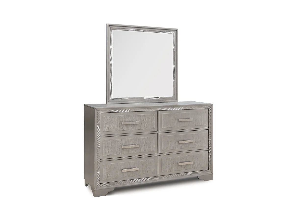 5pcs B5950 Miramar Grey Finish Bedroom Set