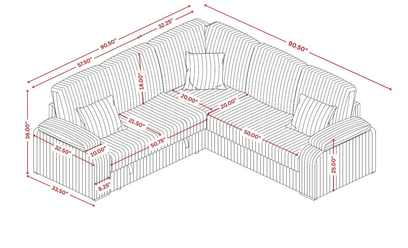 S3662 Neeha Grey Sectional