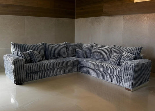 Noah Grey Thick Corduroy Oversized Sectional