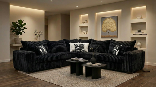 S345 Noah (Black) - 3pcs Sectional