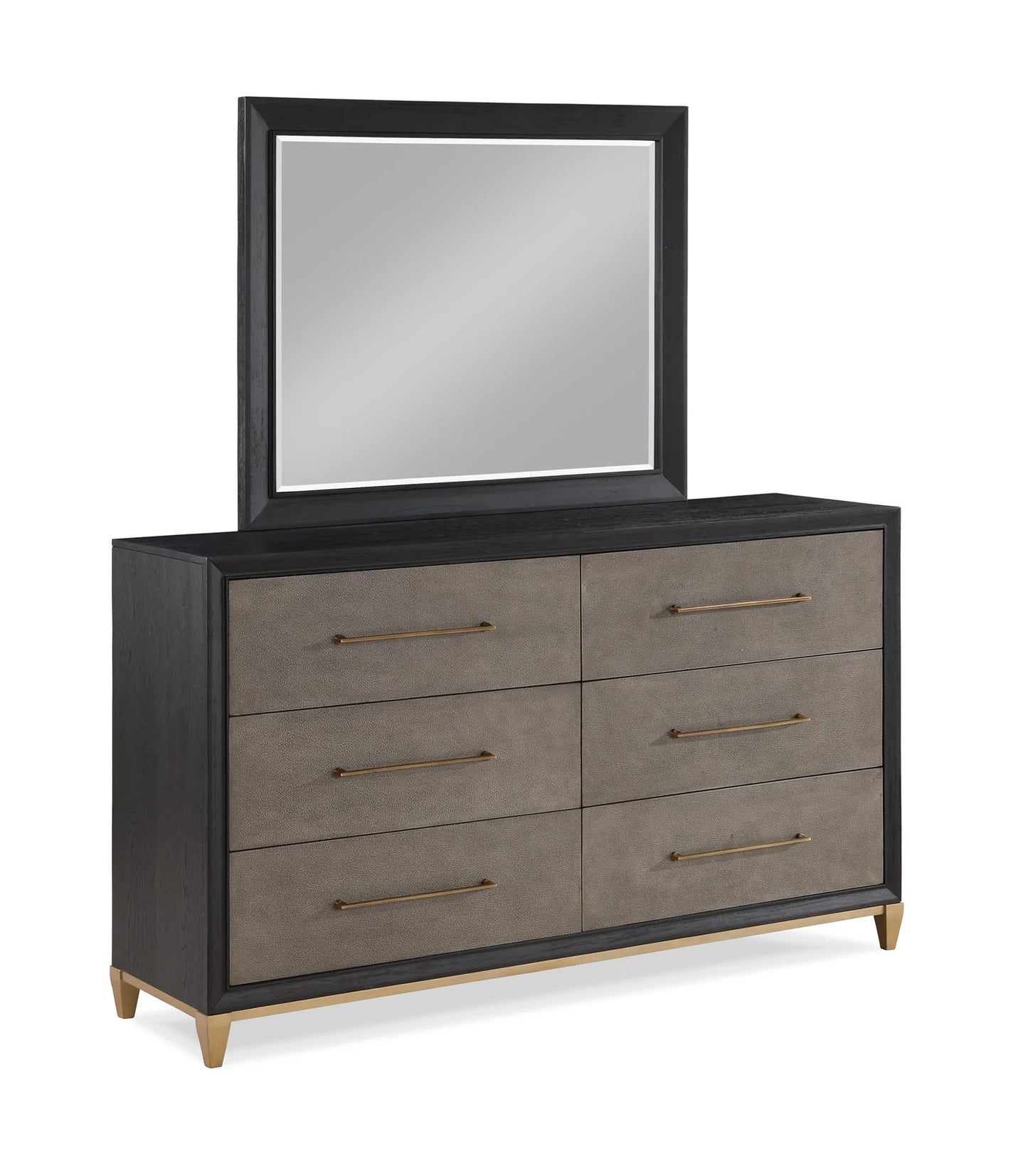 5pcs Payson Black & Brown Bedroom Set