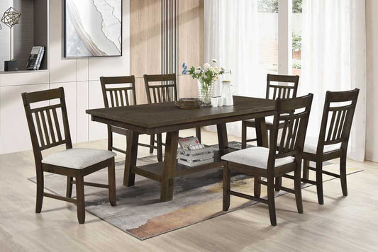 D360 - Espresso 7PCS Dining Set