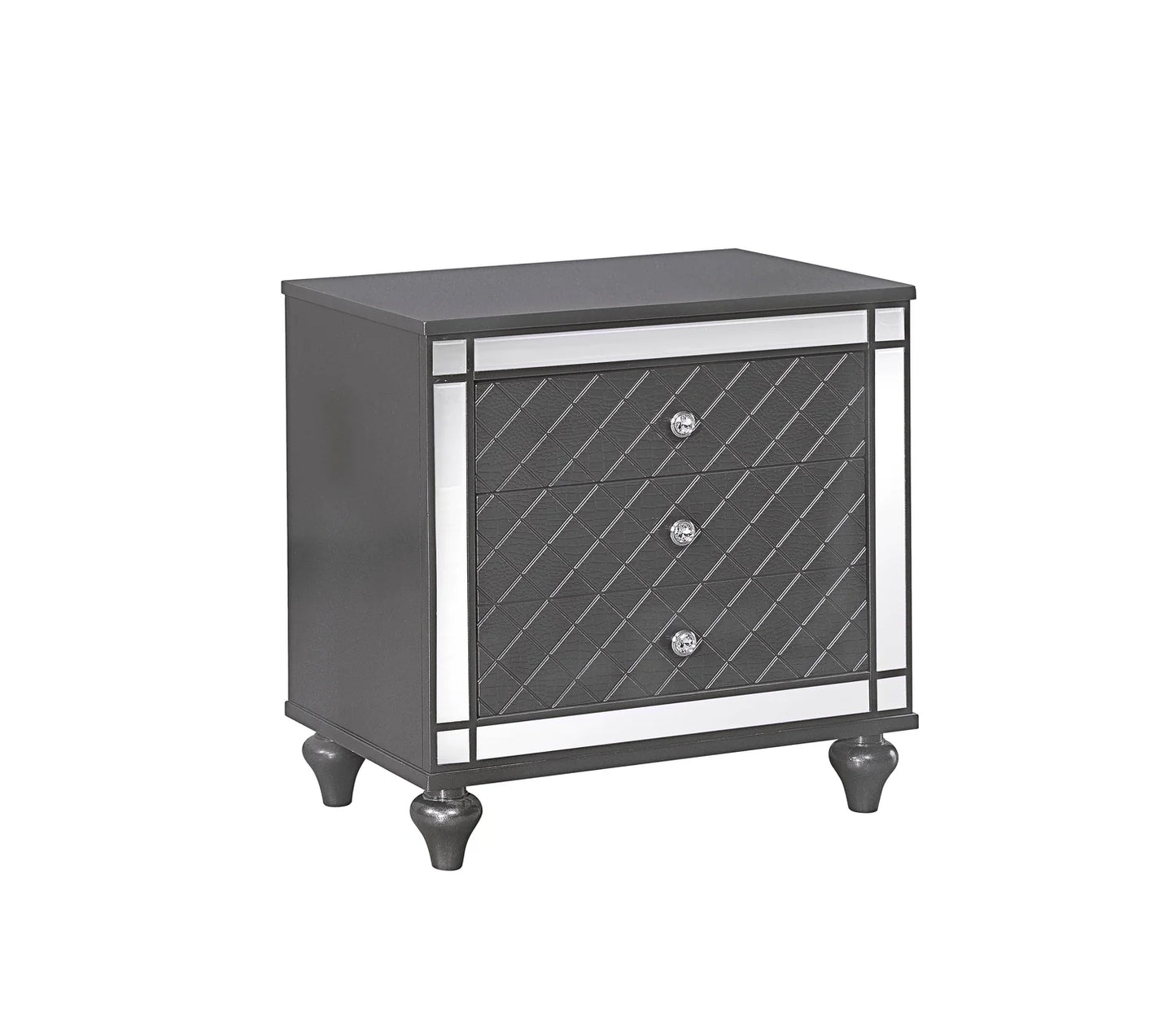 5pcs Refino Grey LED Bedroom Set