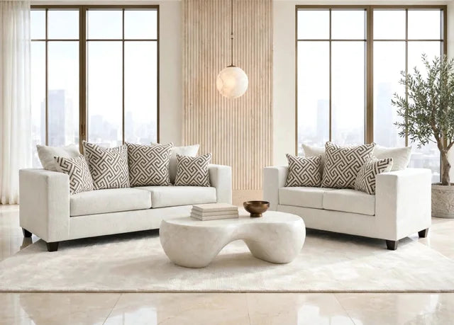 110 - Stone Sofa & Loveseat