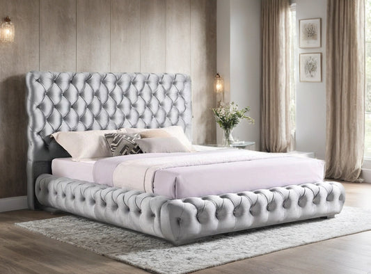 Dream Gray Platform Bed - Queen, King - QUEEN