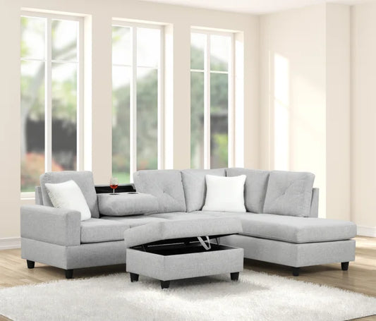 Rocket Gray Reversible Sectional - Sectional