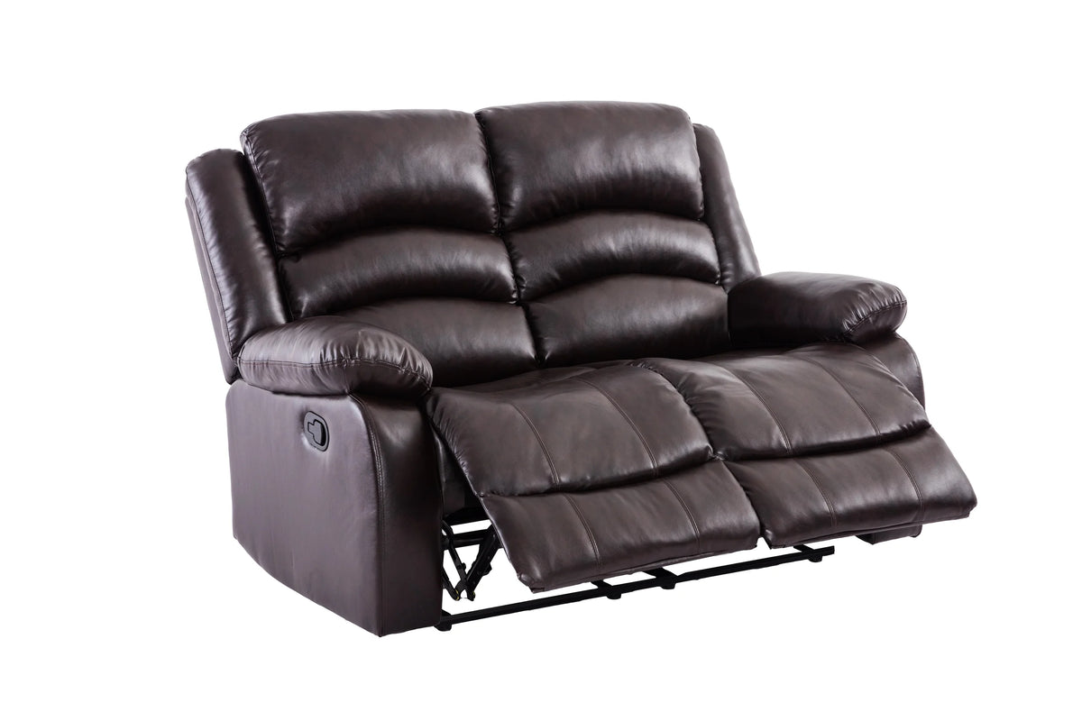 3pcs Dynamo Espresso Leather Reclining Sofa Set