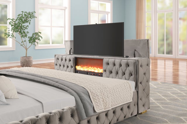 Future Gray Platform Bed