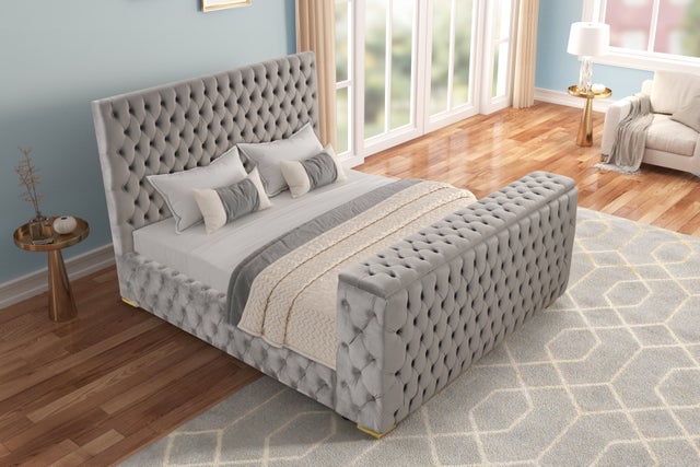 Future Gray Platform Bed