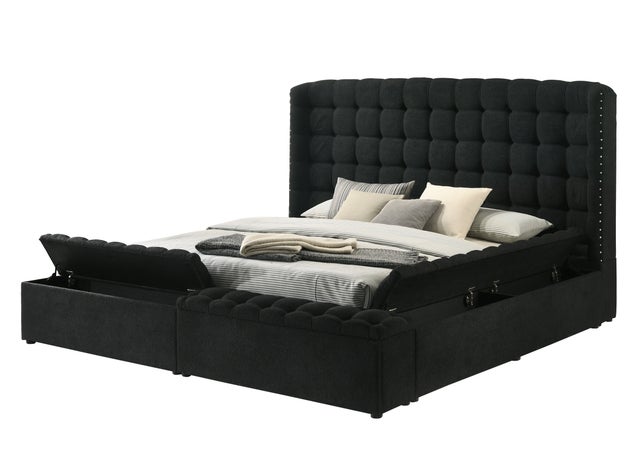 Madonna Black Platform Bed