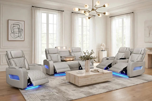 DUBAI 3PC Sand Power Reclining Set