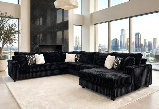 9900 Black - Oversized Sectional