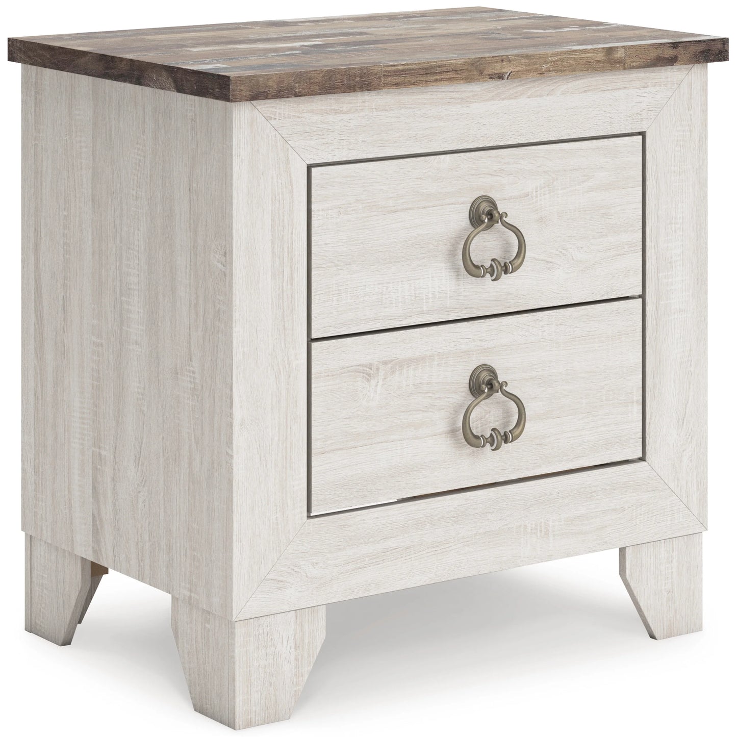 5pcs Ashley B4804 Warm White Wood Finish Bedroom Set