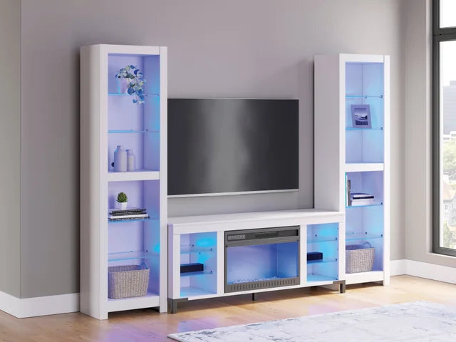 W2722 - TV Stand 59" L w/Fireplace (LED Lights) **ON SALE**