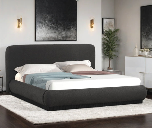 Annie Black Platform Bed - Queen, King - QUEEN