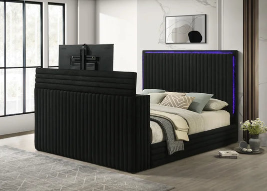 Villa Black Platform Bed - Queen ONLY - Queen