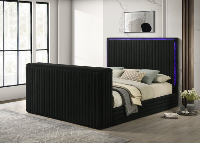 Villa Black Platform Bed Queen