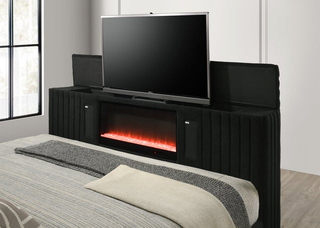 Villa Black Platform Bed Queen